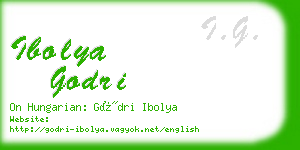 ibolya godri business card