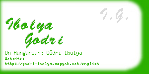 ibolya godri business card